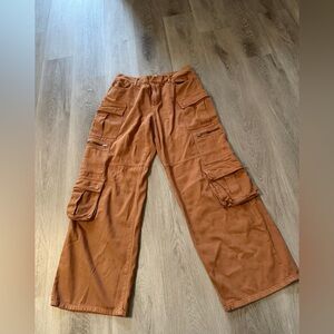 Alice + Olivia Orange Cargo Pants